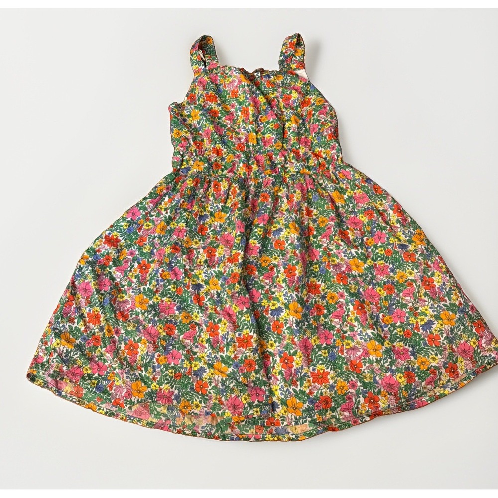 Crewcuts J Crew Girls Sz 12 Floral Sleeveless Dress Knee Length 100% Cotton
